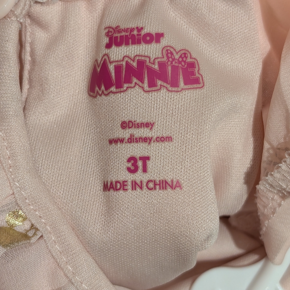 Disney Pink Dress with Gold Minnie 3T - Picture 4 of 5